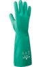 SHOWA Chemical Resistant Gloves, Nitrile, XL, Light Green