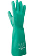 SHOWA Chemical Resistant Gloves, Nitrile, XL, Light Green