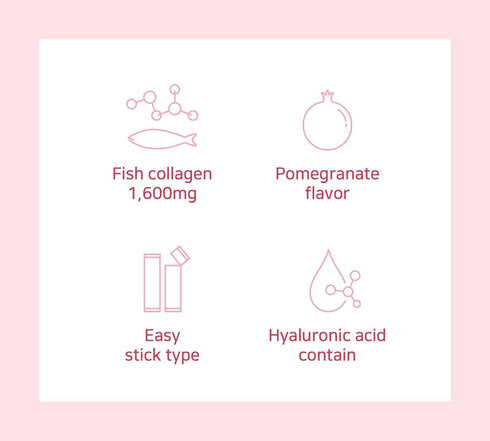 Mippeum 20g 15 1,600mg Pomegranate Collagen Jelly Stick * Stick Low Molecular Fish Collagen