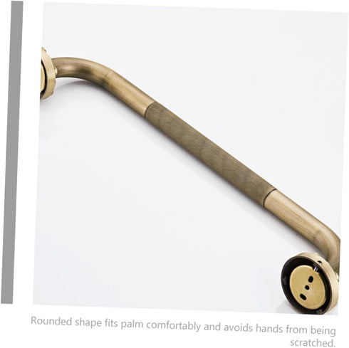 VICASKY Copper Bathroom Grab Bar Non Skid Handrail Support with Multi Functional Armrest and Towel Bar Wall Mounted