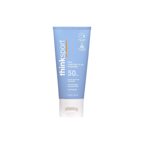 Thinksport Mineral Sunscreen, SPF 50, 2 Fl Oz - Clear Zinc Oxide, Water Resistant, Vegan Broad Spectrum