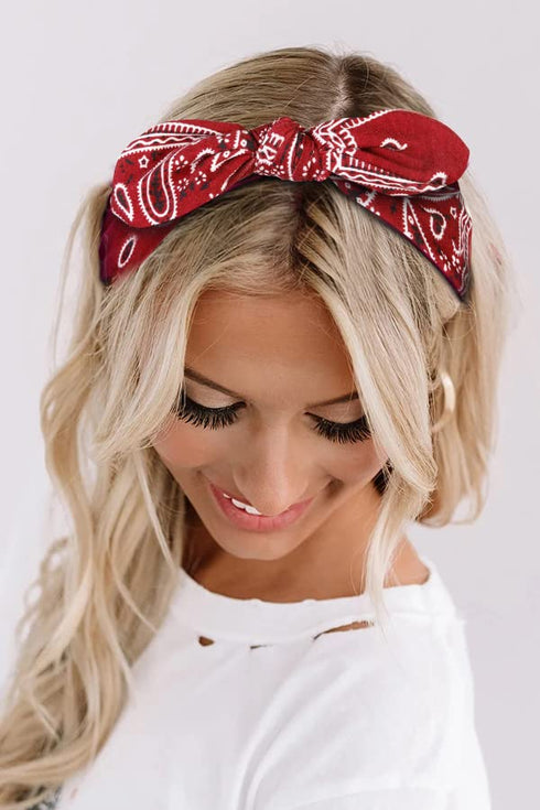 Tobeffect Bandana Headbands for Women, Cute Summer Hair Accessories with Bow and Rabbit Ears