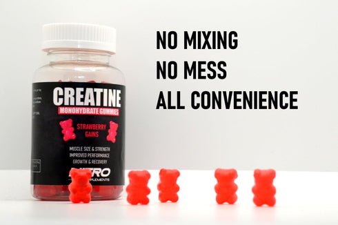 Nitro Supplements Creatine Monohydrate Gummies, 60ct, 30 Servings