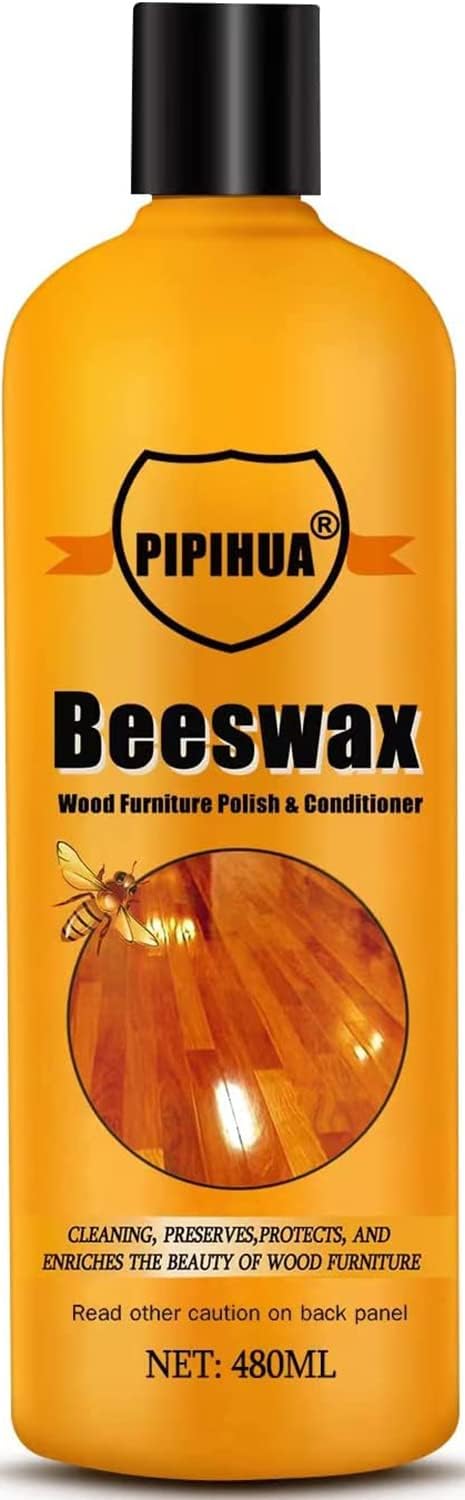 PIPIHUA Beeswax Furniture Polish & Conditioner 16.23 Fl Oz - Wood Cleaner and Polish