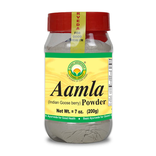 BASIC AYURVEDA Amla Powder | Organic Indian Gooseberry | 7.05 Oz (200gm) | Raw Amalaki Supplement | Natural Vitamin C
