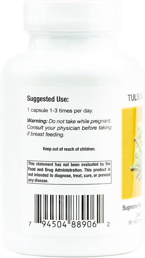 Supreme Nutrition Tulsi Supreme, Holy Basil Capsules, 90 Vegetarian Capsules