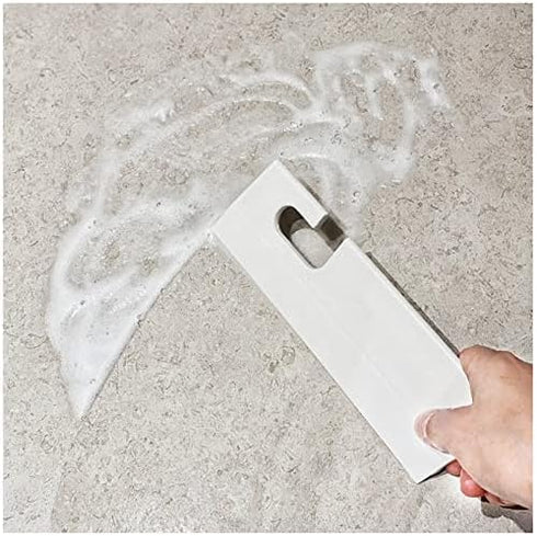 White Silicone Squeegee with Hanging Hole, Flexible Water Blade for Cleaning Kitchen Countertops, Bathroom Mirrors, 2PCS