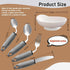yuyingji Set Set Adaptive Utensils with Holder Base, Weighted Easy Grip Silverware for Elderly, Arthritis Utensils