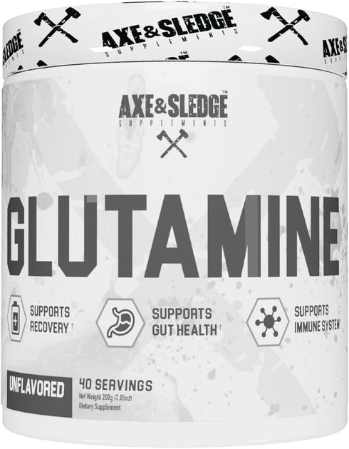 Axe & Sledge Basics Glutamine, Unflavored, 40 Servings
