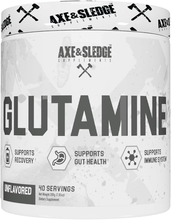 Axe & Sledge Basics Glutamine, Unflavored, 40 Servings