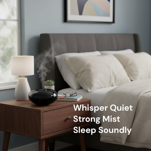 ZNERGY Black Mizu(Water) Sleek Design Essential Oil Ultrasonic Diffuser Timer LED Light Aromatherapy