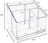 Isaac Jacobs Clear Acrylic 3-Compartment Organizer - Remote Holder & Multi-Functional Storage Solution