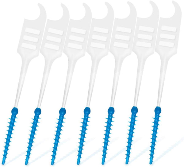 400pcs Dental Picks, Soft-Interdental Brush Double-Ended Toothpicks, Silicone Dental Floss