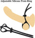 kunenfvk Set Adjustable Ball Stretcher Penis Ring Sex Toys for Men, Silicone Cock Rings for Men Erection Sex Adult