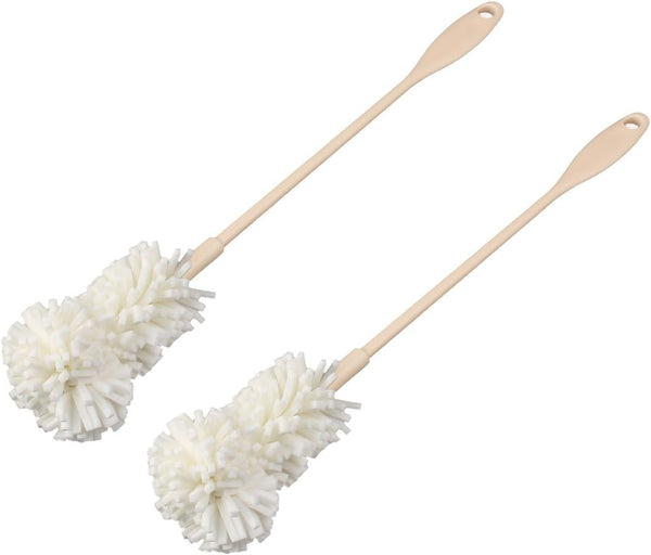 uxcell Sponge Head Home Cleaning Brush for Milk Tea Coffee Bottle Cup Washing, 2 Pcs