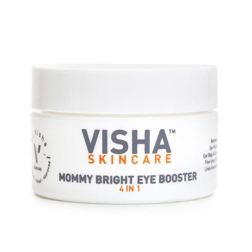 Visha Skincare Mommy Bright Eye Booster Cream, 4 in 1 for Dark Circles, Puffiness, Fine Lines, 0.5oz