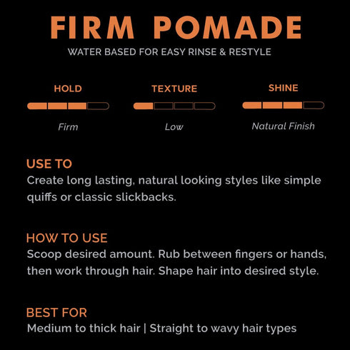 ZEUS Water-Based Pomade, Natural Shine All Day Hold, MADE IN USA, 4 oz