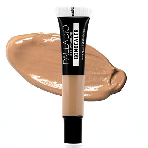 Palladio Full Coverage Creamy Face and Eye Concealer - Macchiato, Evens Skin Tone, Conceals Blemishes