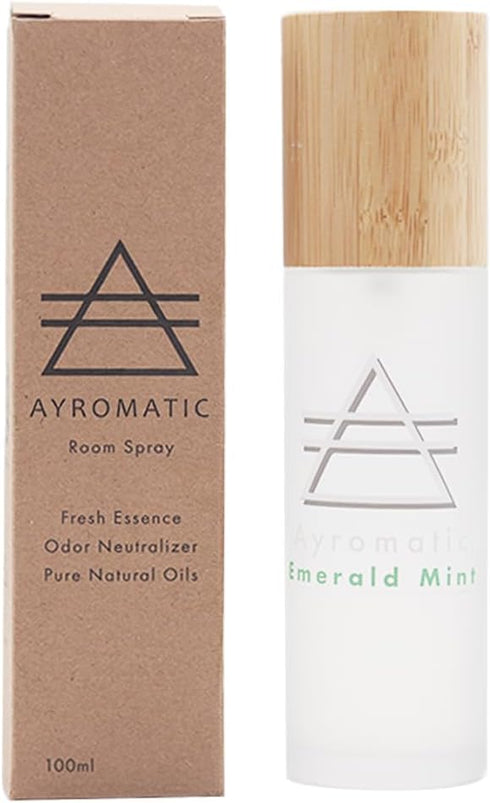 Ayromatic Emerald Mint Smoke Odor Eliminator Spray, 100ml, Natural Ingredients, Non Aerosol Odor Relief