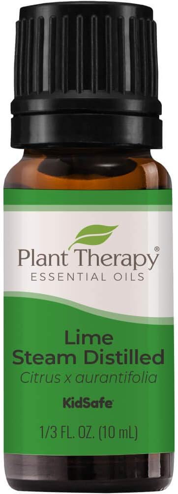 Plant Therapy Lime Steam Distilled Essential Oil, 10 mL, 100% Pure, Therapeutic Grade