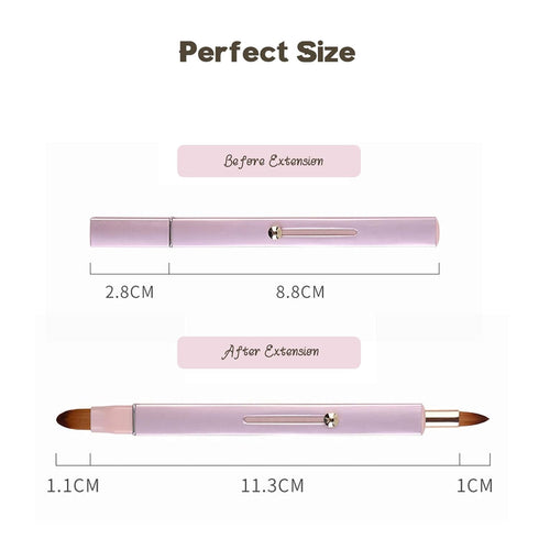 Lip Applicator Brush - 3 Pack Professional Retractable Dustproof Lip Brush for Lipstick and Lip Gloss