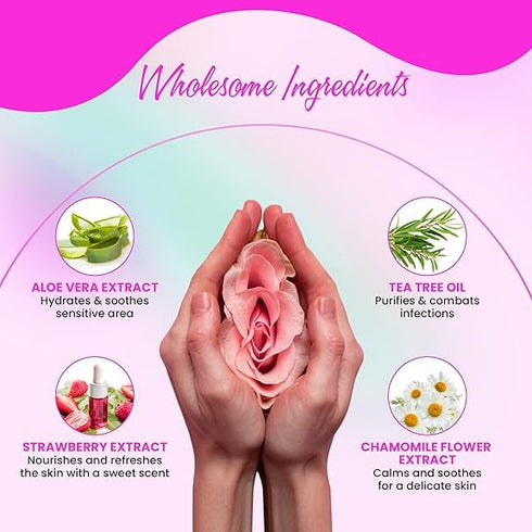 MACARIA V18 Vaginal Feminine Wash - for Women's Intimate Hygiene - Antibacterial Genital Wash for pH Balance - Tea Tree