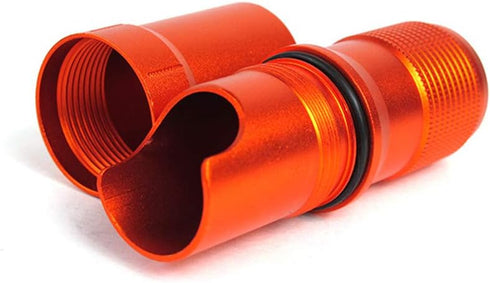 Portable Survival Capsule Tube - Waterproof Pill Container, Outdoor EDC Emergency Tool (Orange)