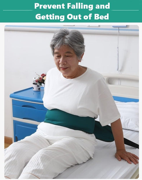 Medical Bed Restraint Strap for Elderly, Bondaged Bed Tie Downs, Anti-Fall Waist Belt for Elderly, Wheelchair Safety
