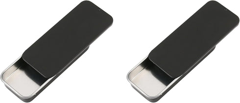 2Pack Mini Dental Floss Case, Portable Floss Dispenser, Refillable Glide Floss for Travel (Black)