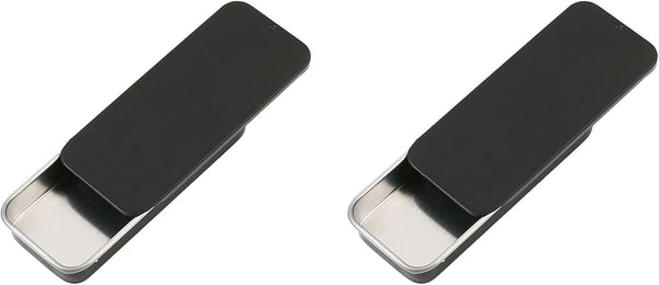 2Pack Mini Dental Floss Case, Portable Floss Dispenser, Refillable Glide Floss for Travel (Black)