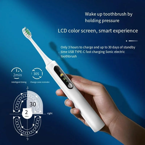 NB-1 Toothbrush,5 5 LCD Screen Electirc Modes intensities & DIY Mode,Rechargeable Sonic Electric Power Toothbrush