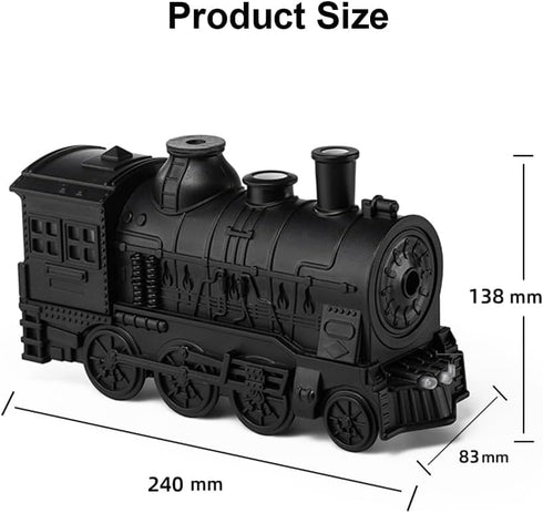 Set, 300 ml 2 Steam Train Essential Oil Diffuser Retro Train Aromatherapy Diffuser with Night Light, Includes Essential
