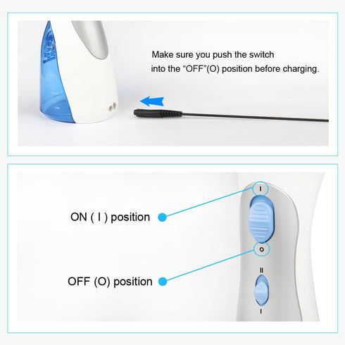Cordless Water Flosser Charger Cord for Waterpik WP360, WP462, WP450, 3V DC 2-Prong Adapter