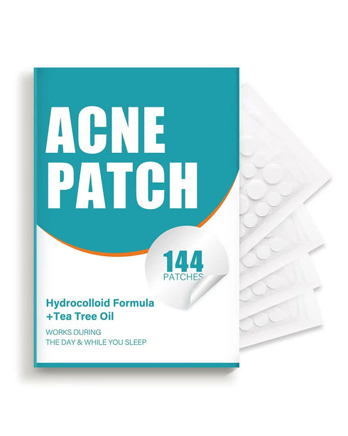 Pimple Patches for Face, Hydrocolloid Acne Patches with Tea Tree Oil, Vegan Zit Patch, Blemish Cover (144 Count)