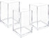 3 Pack Clear Acrylic Cosmetic Pencil Pen Holder Cup, Clear Makeup Brush Storage for Desk Organization