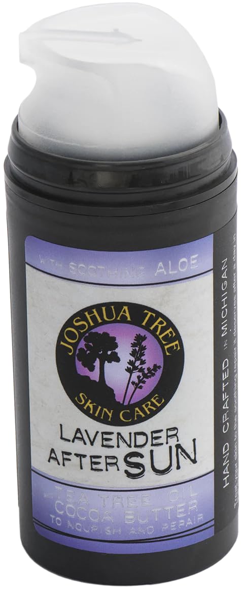 Joshua Tree Skin Care Lavender After Sun Lotion, Soothing Aloe, Tea Tree Oil, Cocoa Butter
