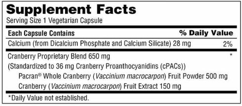 Tru-Nature Cranberry 650 mg - 140 Vegetarian Capsules, 140 Day Supply