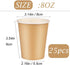 25 Pack 8 oz Disposable Paper Cups, Hot/Cold Beverage Drinking Cups for Offices, Home Kitchens, Coffee Shops