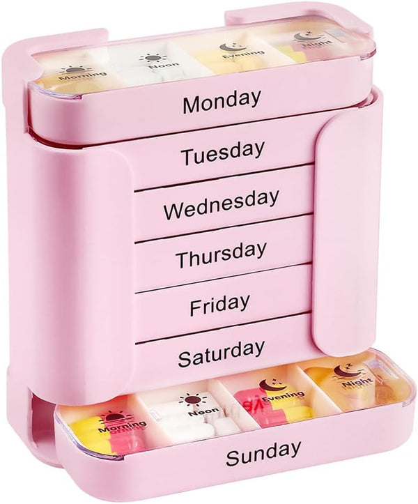 VFRCD 7-Day Medication Organizer - for Effortless Health Management: 4X a Day 7