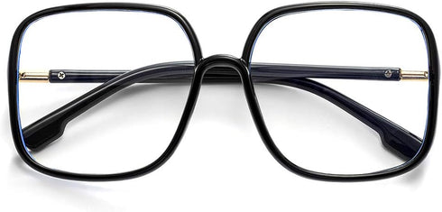 BIGGY Oversized Square Blue Light Blocking Glasses, Ultralight Anti Eyestrain Nerd Glasses for Reading, Gaming