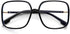BIGGY Oversized Square Blue Light Blocking Glasses, Ultralight Anti Eyestrain Nerd Glasses for Reading, Gaming