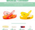 Weekly Pill Organizer (Twice-A-Day), Portable 7 Day Pill Box Case with Stackable AM/PM Compartments for Vitamins,