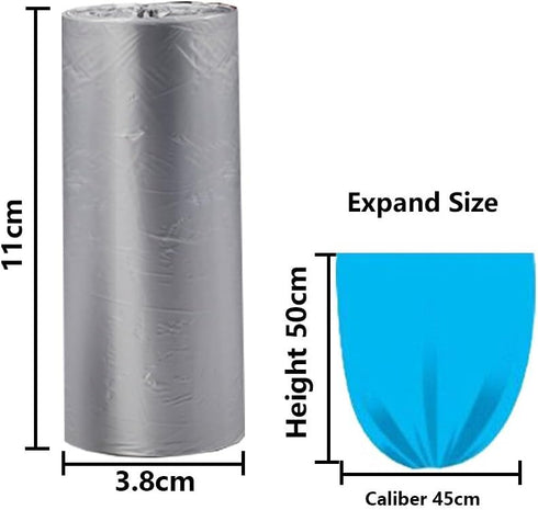 5 Rolls Small Trash Garbage Bags, 4 Gallon, 100 Counts, Durable Plastic Trash Bags for Office Home Bedroom