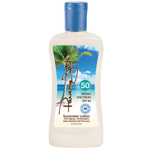 Panama Jack Sunscreen Suntan Lotion, SPF 50, Broad Spectrum UVA/UVB Protection, Water Resistant (80 Minutes), 6 FL OZ