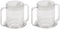 Independence 2-Handle Plastic Mug with 2 Style Lids, Lightweight Drinking Cup, 2-Pack