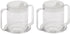 Independence 2-Handle Plastic Mug with 2 Style Lids, Lightweight Drinking Cup, 2-Pack