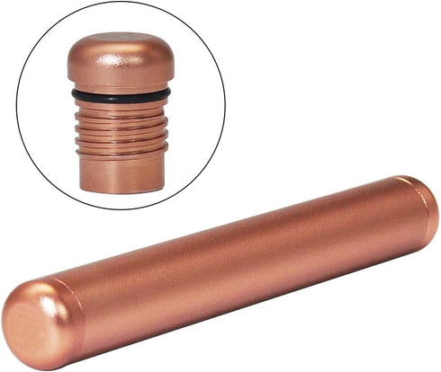Metal Air Tight Tube Pill Container, Waterproof Storage Tube, Lightweight Portable for Travel (3 Pack)