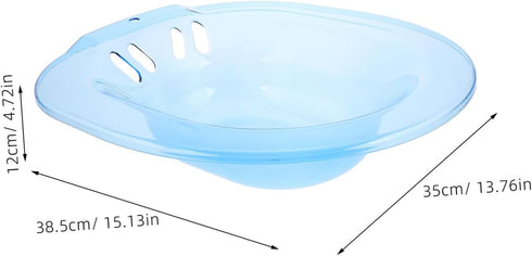 Postpartum Care Sitz Bath Basin for Toilet Seat Comfortable Hip Soak Bowl for Women and Pregnant Blue Use in Home