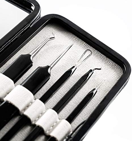 Pete & Pedro Acne & Blackhead Remover Tool Set - 5 Piece Pimple Popper Kit with Mirror for Men & Women