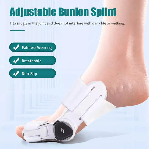 Toe Corrector, Orthopedic Bunion Straightener, Adjustable Toe Separator for Pain Relief